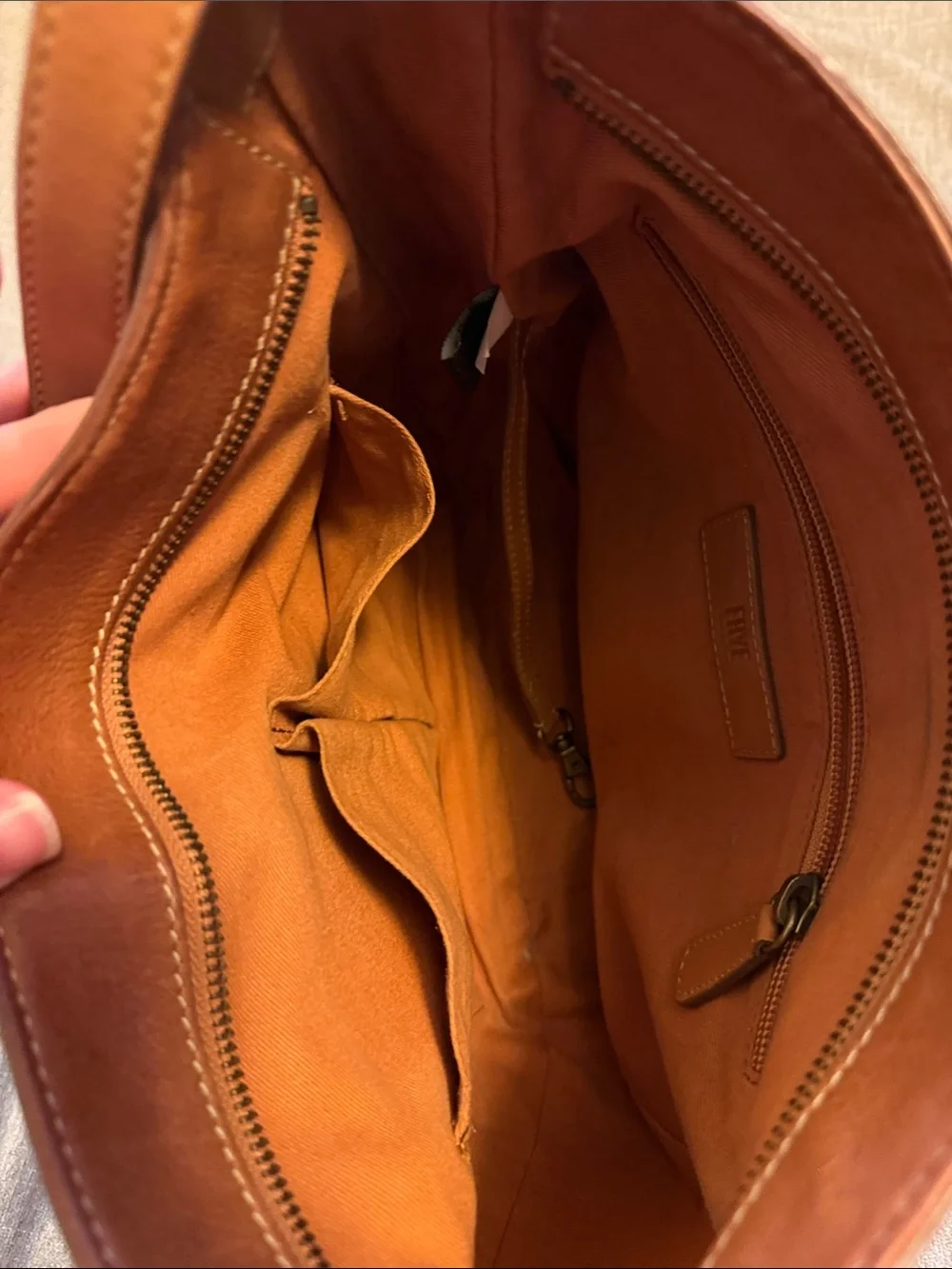 Frye Leather Shoulder Bag in Cognac Brown - Classic Women's Crossbody